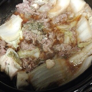すき焼き風肉豆腐鍋